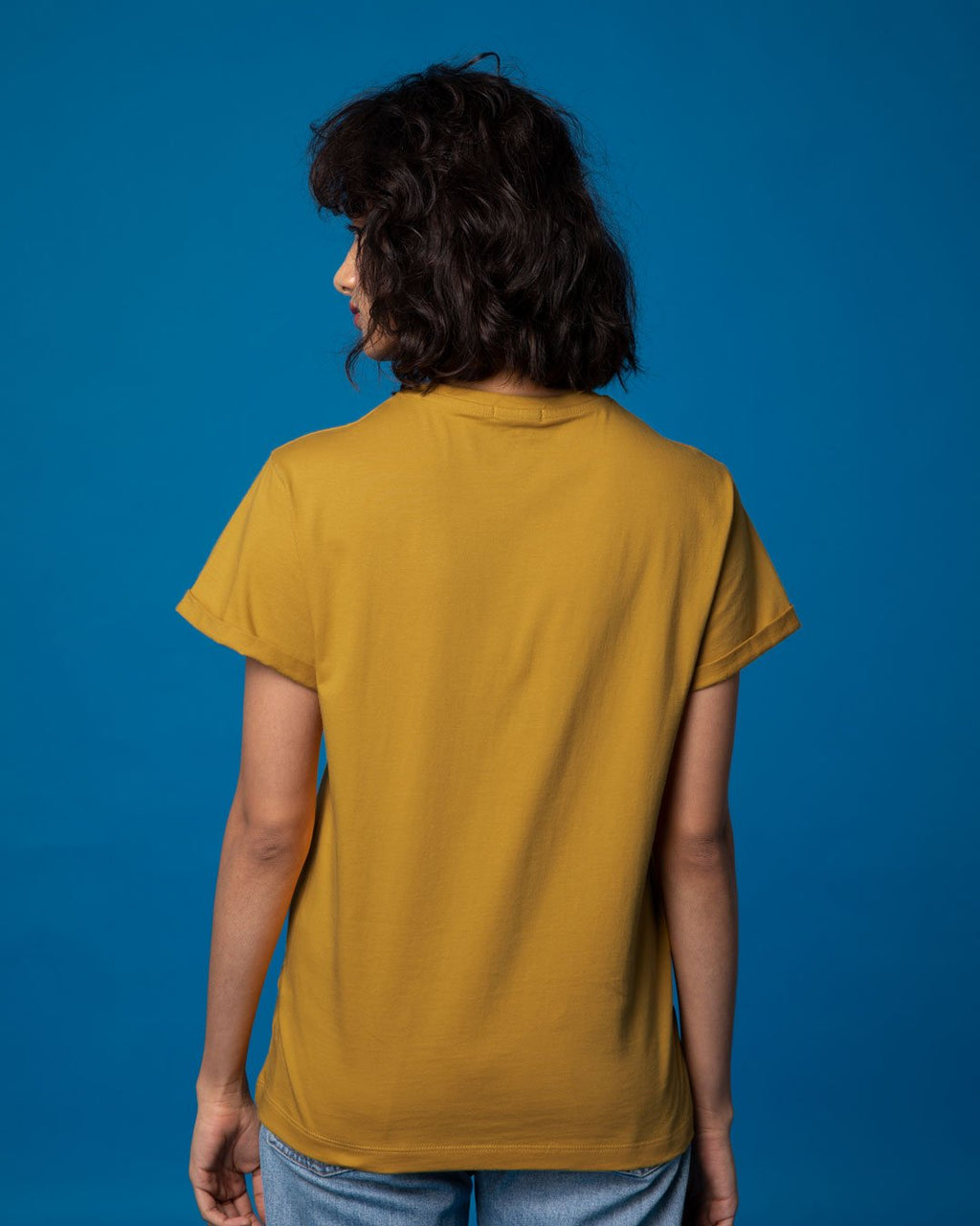 T-shirts-V neck-Cotton-Floral