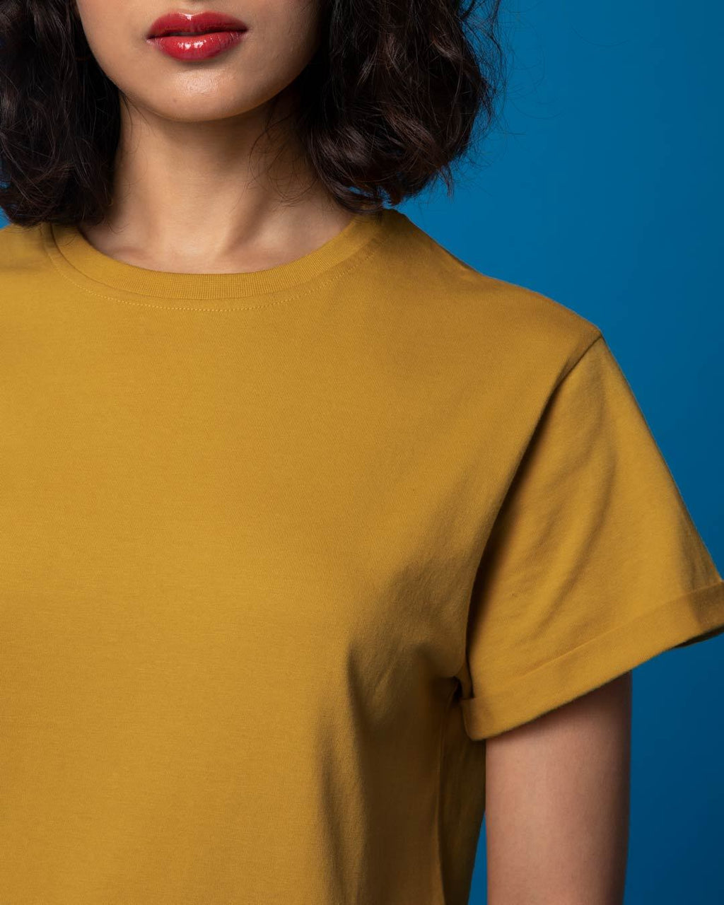 T-shirts-V neck-Cotton-Floral